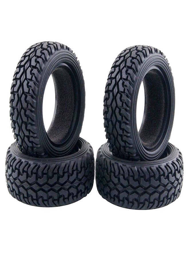 LAFEINA 4PCS 75mm RC Rally Car Grain Rubber Tires for 1:10 RC On Road Car Tamiya HSP HPI Kyosho - Image 1
